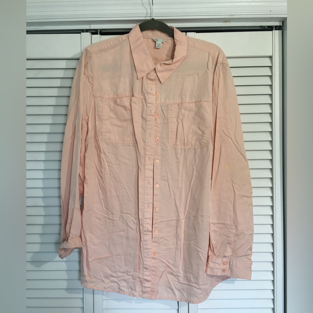 Peachy Pink Button-Down